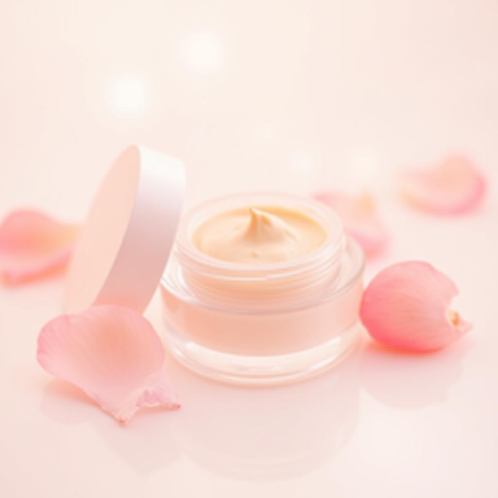 Rose Petal Hydrating Face Cream in reusable glass jar